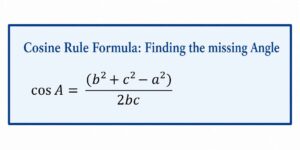 Cosine rule formulas