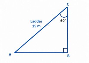 Right triangle with ladder illustration