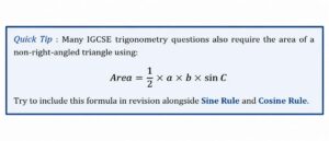 Trigonometry area formula