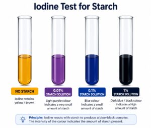 Iodine test for starch