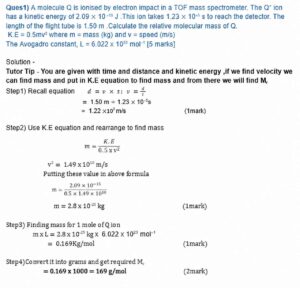 Mass spectrometry problem and solution