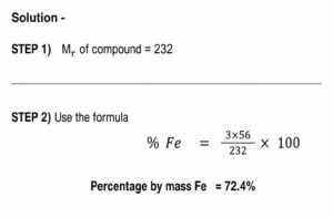 Math solution sheet on compound composition